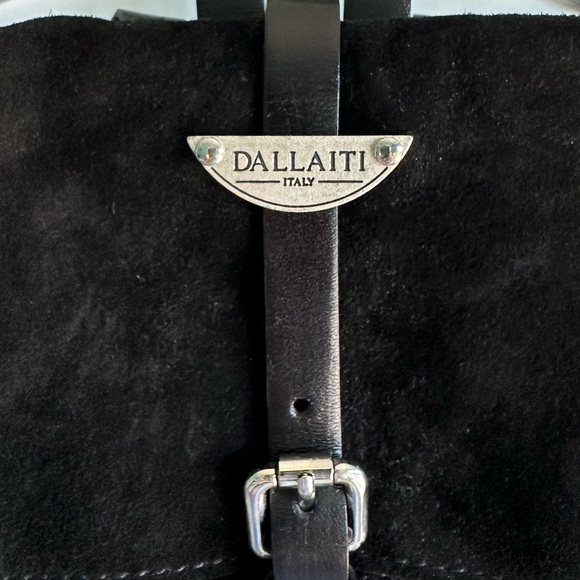 Dallaiti Suede Leather Backpack Tavel Patches Made in Italy NWOT main image 7